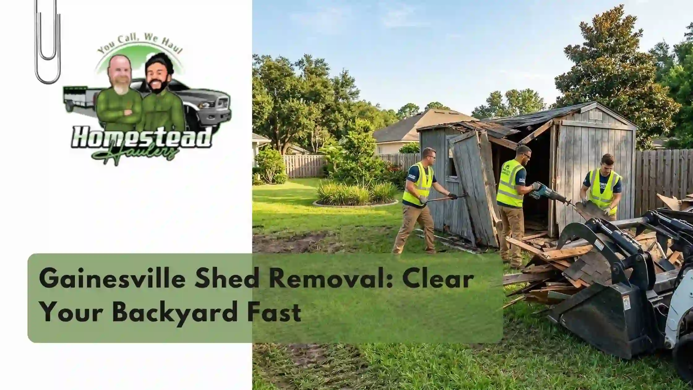 Gainesville Shed Removal Clear Your Backyard Fast