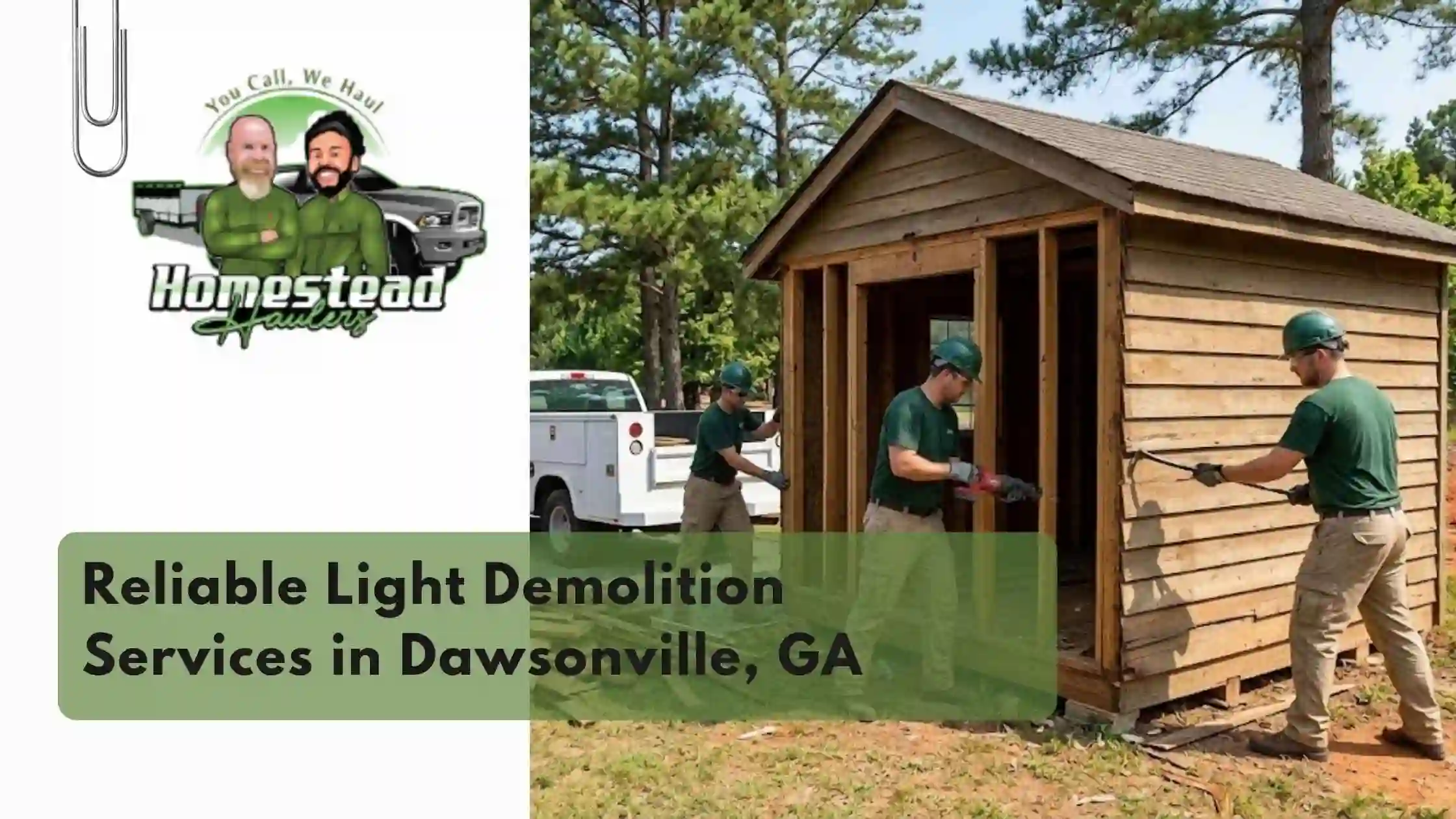 Reliable Light Demolition Services in Dawsonville, GA